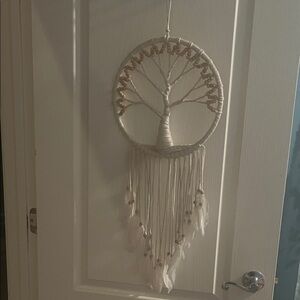 Cream and Brown Tree of Life Dreamcatcher
